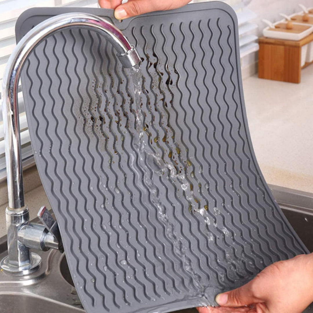 DISH CUP DRYING MAT 40x30 cm DRAINER SILICONE PAD Packaging status original