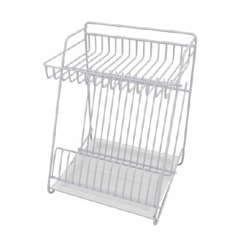 DISH DRYER 2 LEVEL DRAINER WITH GUTTER DRAINER WHITE 30 Packaging status original