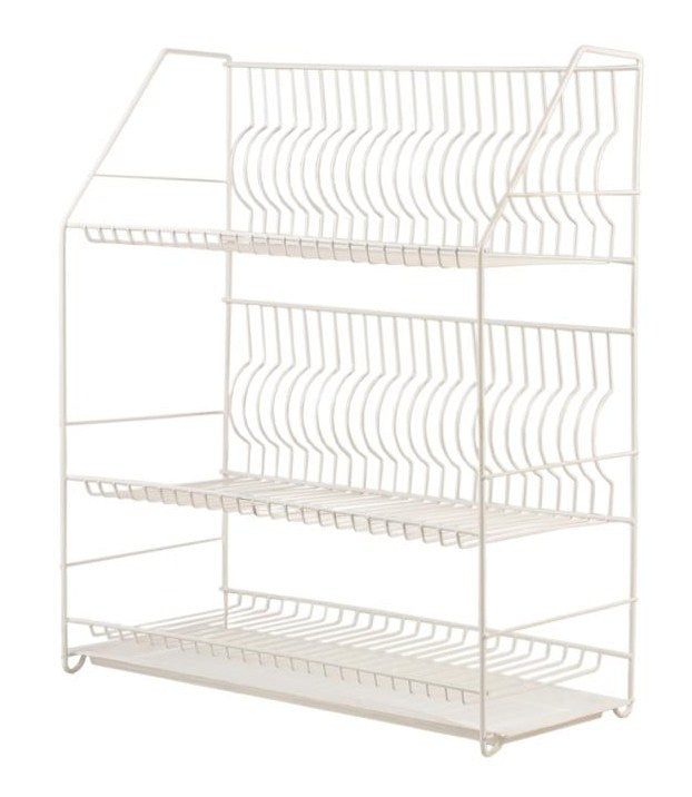 DISH DRYER 3 LEVEL WHITE DRAINER