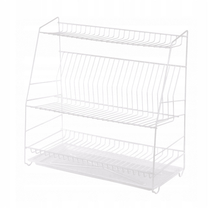 DISH DRYER 3-TIER 50CM WHITE WITH TRAY Brand Metpol