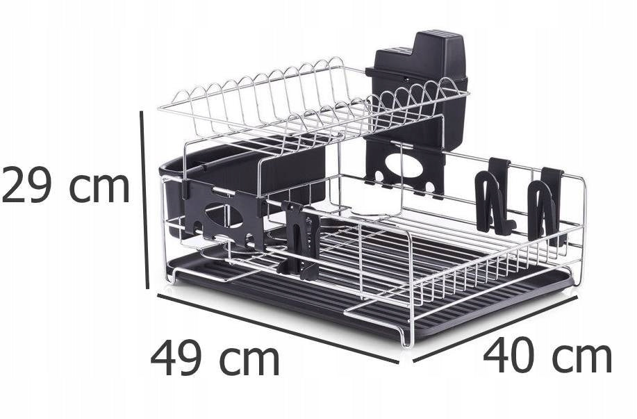 DISH DRYER CUTLERY DRAINER chromeZELLER Color black