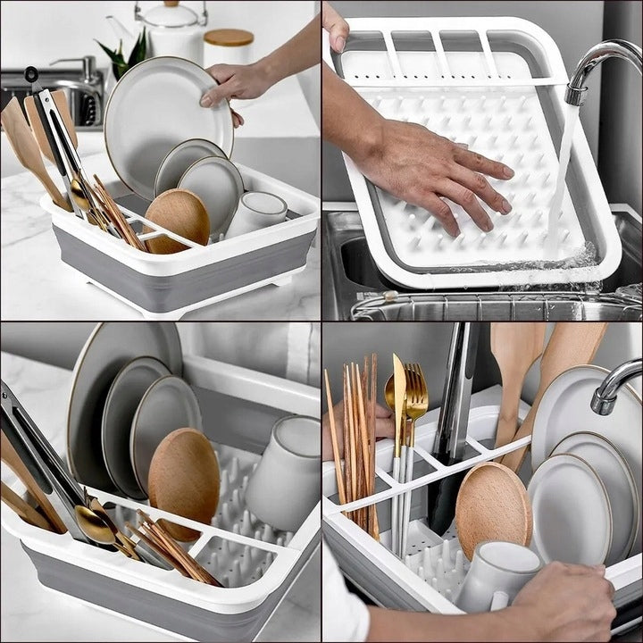 DISH DRYER FOLDING SILICONE DRAINER Brand SATIS