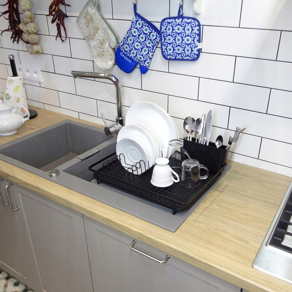 DISH DRYER SINGLE LEVEL DRAINER BLACK 44 cm x 33 cm x 13,5 cm Manufacturer code BB2309