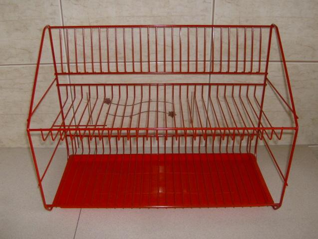 DISH DRYER TWO-LEVEL COLOR!!! Color red