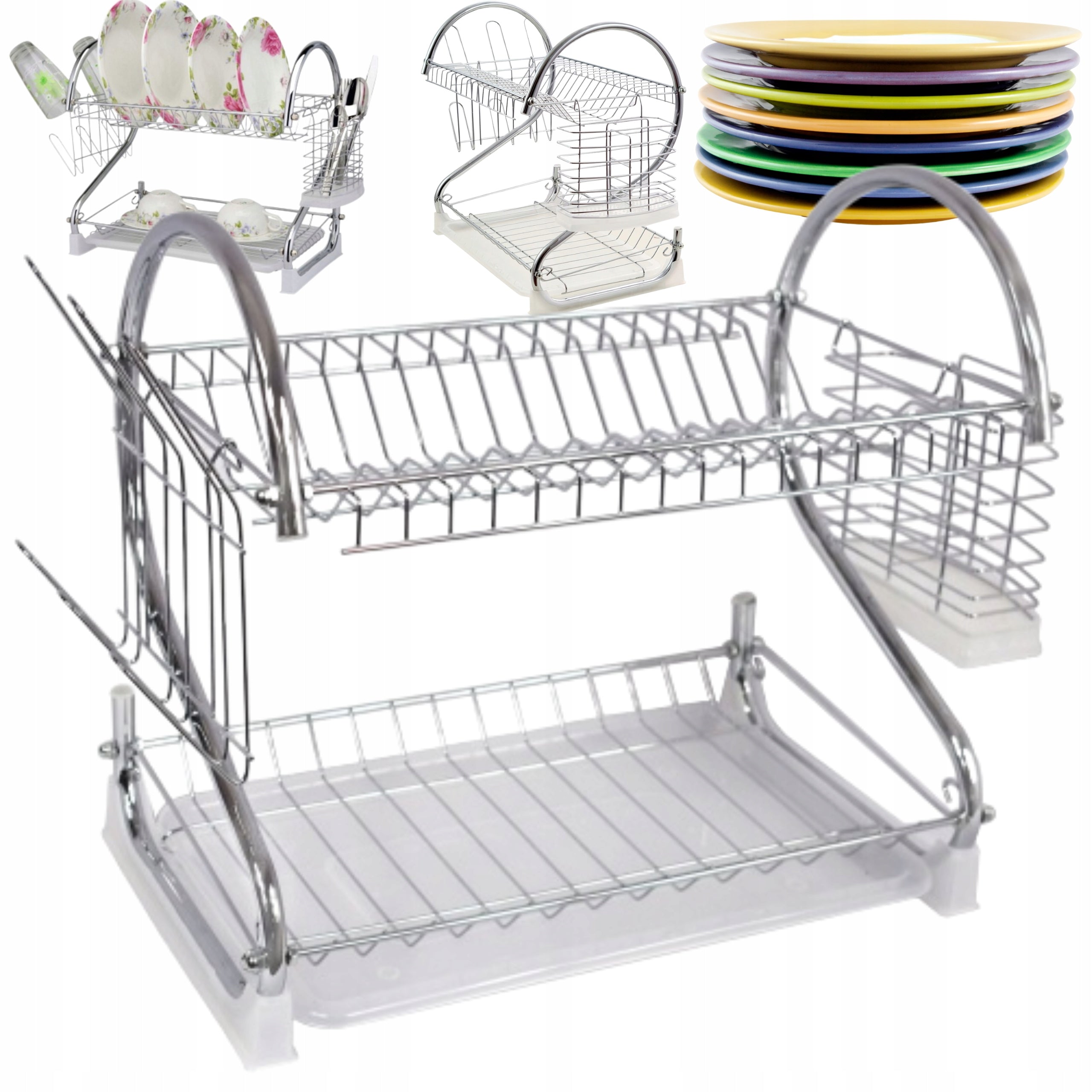 DISH DRYER TWO-LEVEL DISH DRAINER STANDING DRYER NRDZ.