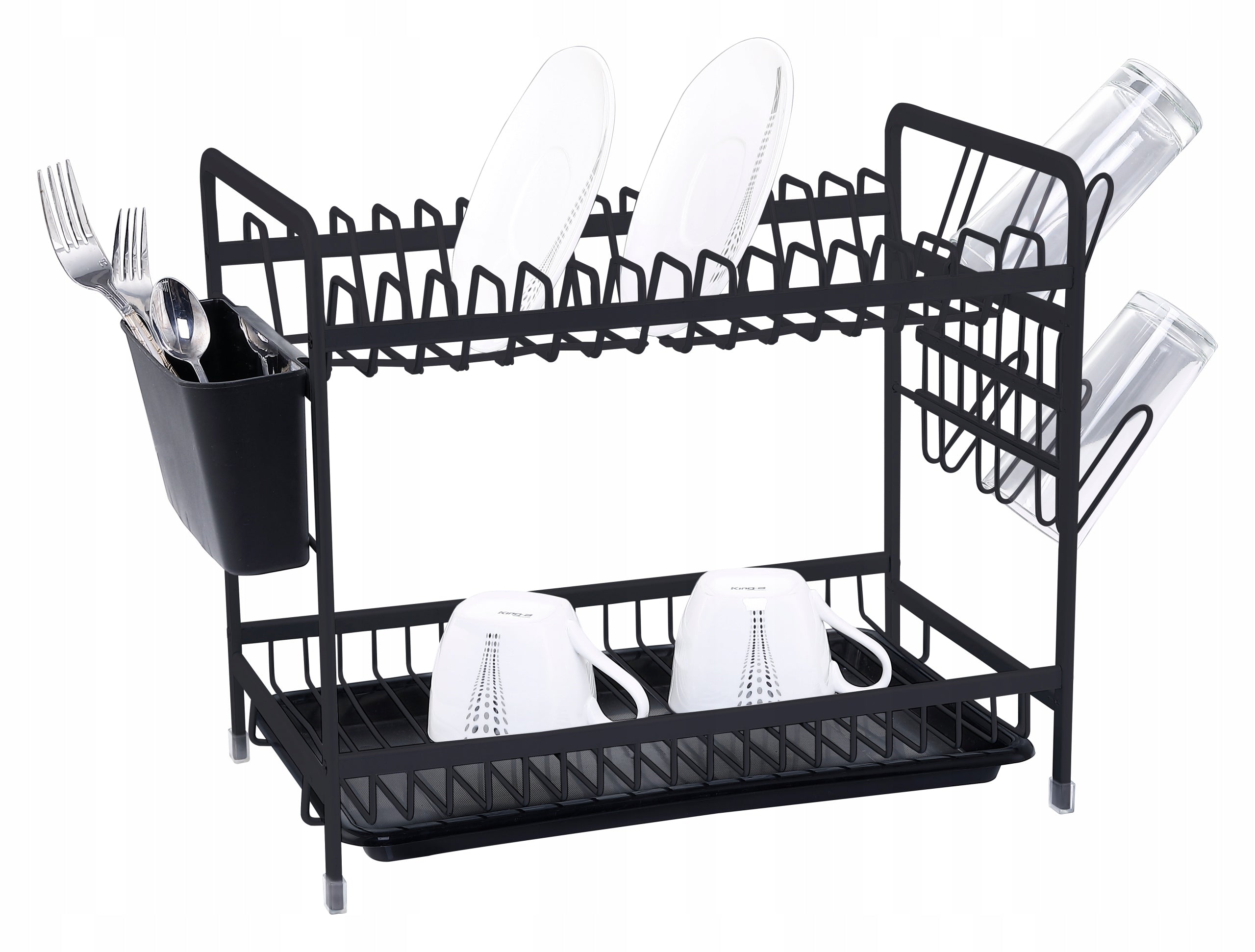 DISH DRYER WITH TRAY CUTLERY DRAINER