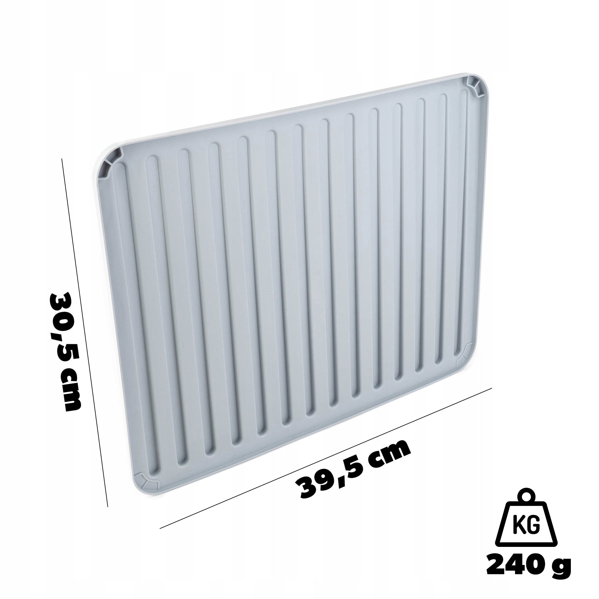 DISH DRYING MAT DRAINER SILICONE DRYER PAD 39 x 30 cm Brand Kadax