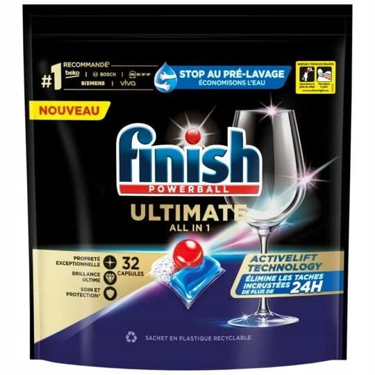 DISHWASHER CAPSULES FINISH 32PCS ULTIMATE ALL IN