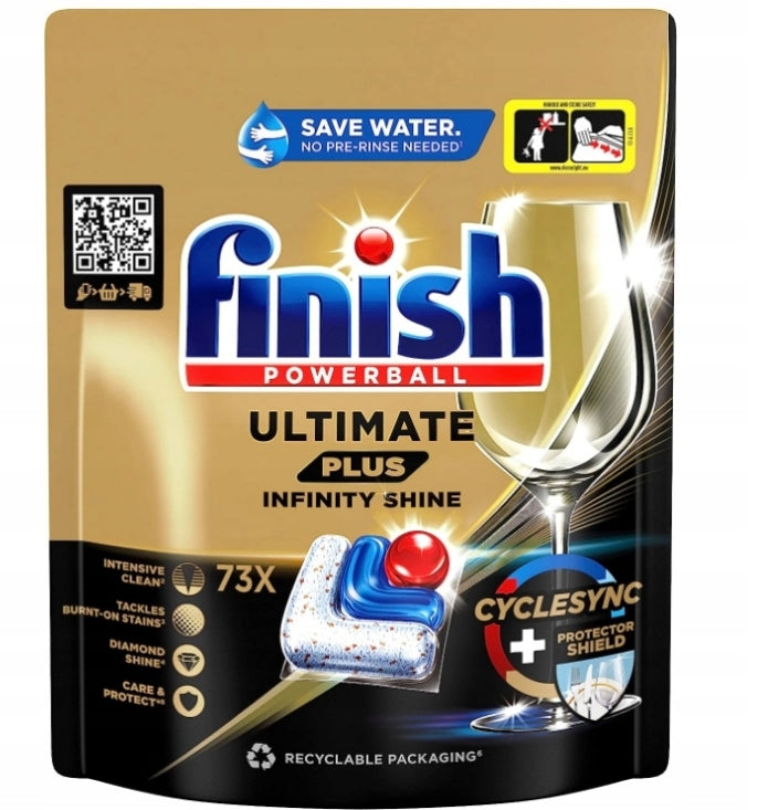 DISHWASHER CAPSULES FINISH POWERBALL ULTIMATE PLUS 73PCS