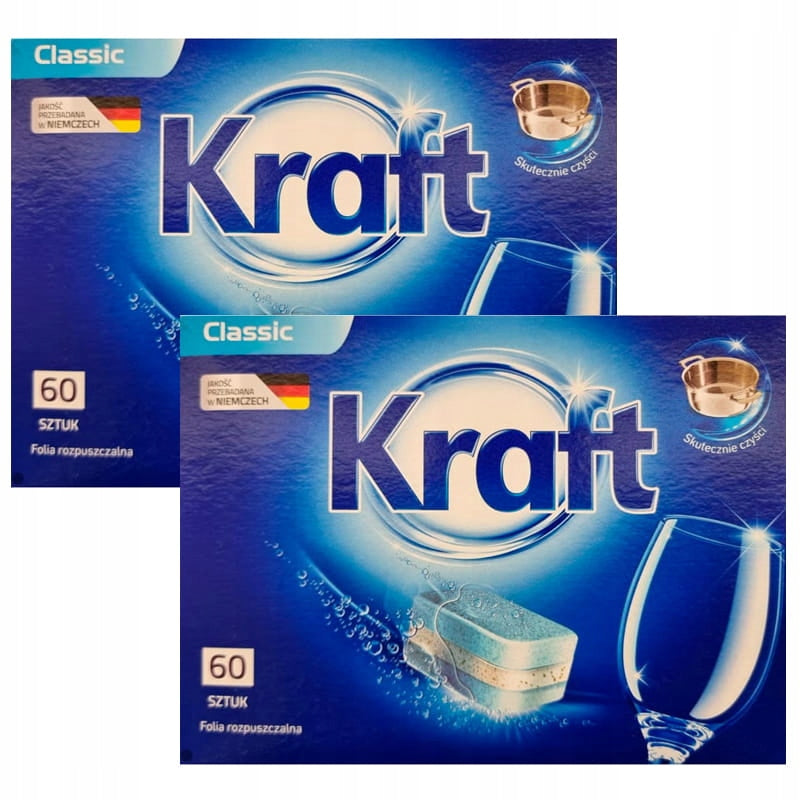 DISHWASHER CAPSULES KRAFT Classic 2x 60 pieces = 120 PIECES