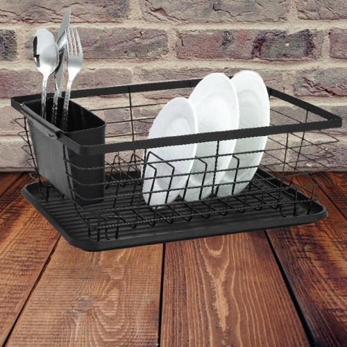 DISHWASHER DRAINER BLACK STANDING SINGLE LEVEL 30cmx36cmx 14,5cm Brand Krisberg