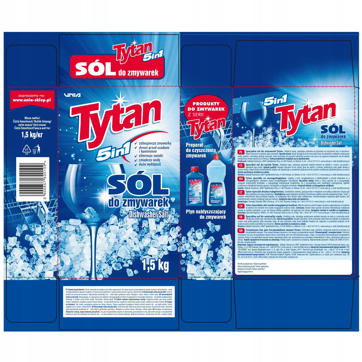 DISHWASHER PROTECTIVE SALT SOFTENING WATER 4,5kg Brand Tytan