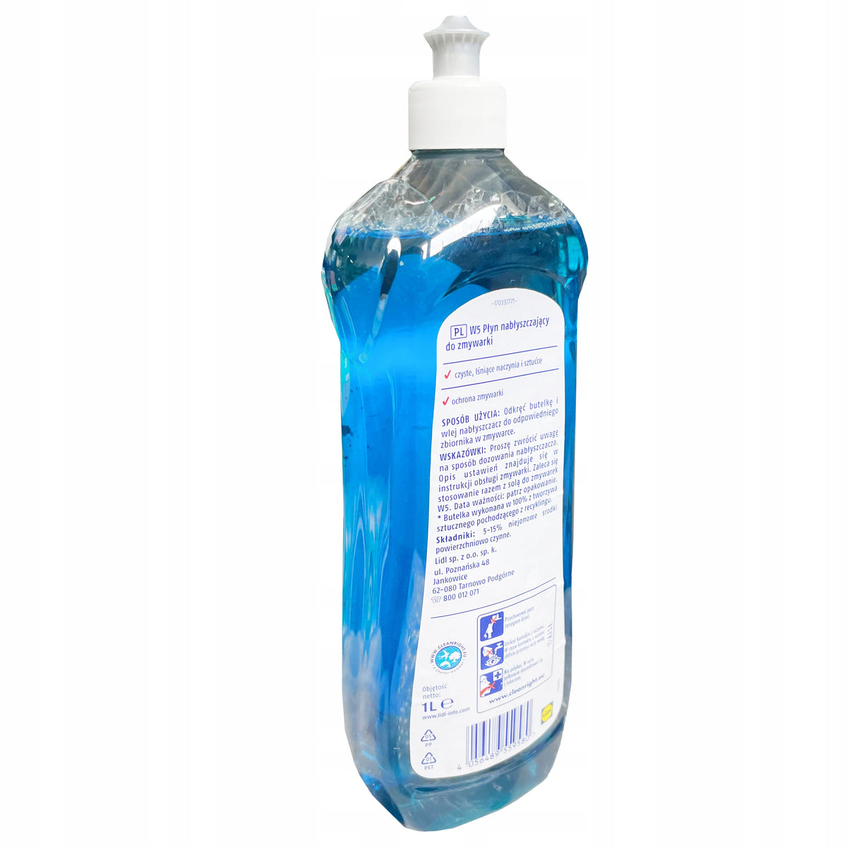 DISHWASHER RINSE AID W5 RINSE AID 1L DISHWASHER DETERGENT Manufacturer code 4335619113541