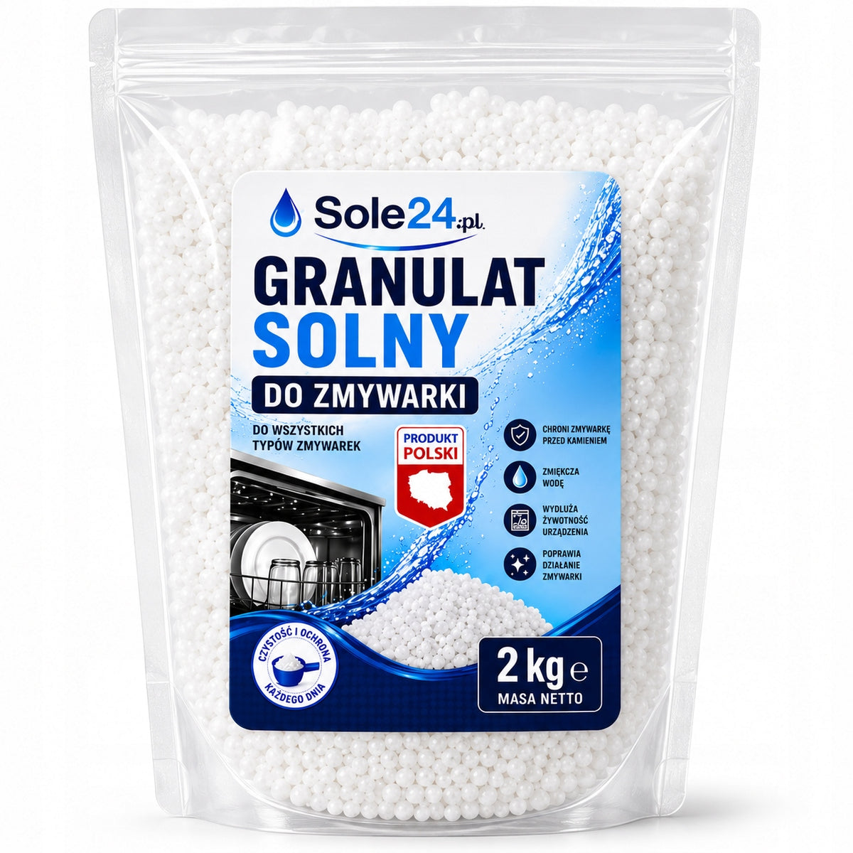 DISHWASHER SALT GRANULES 2 KG | SOLE24.PL