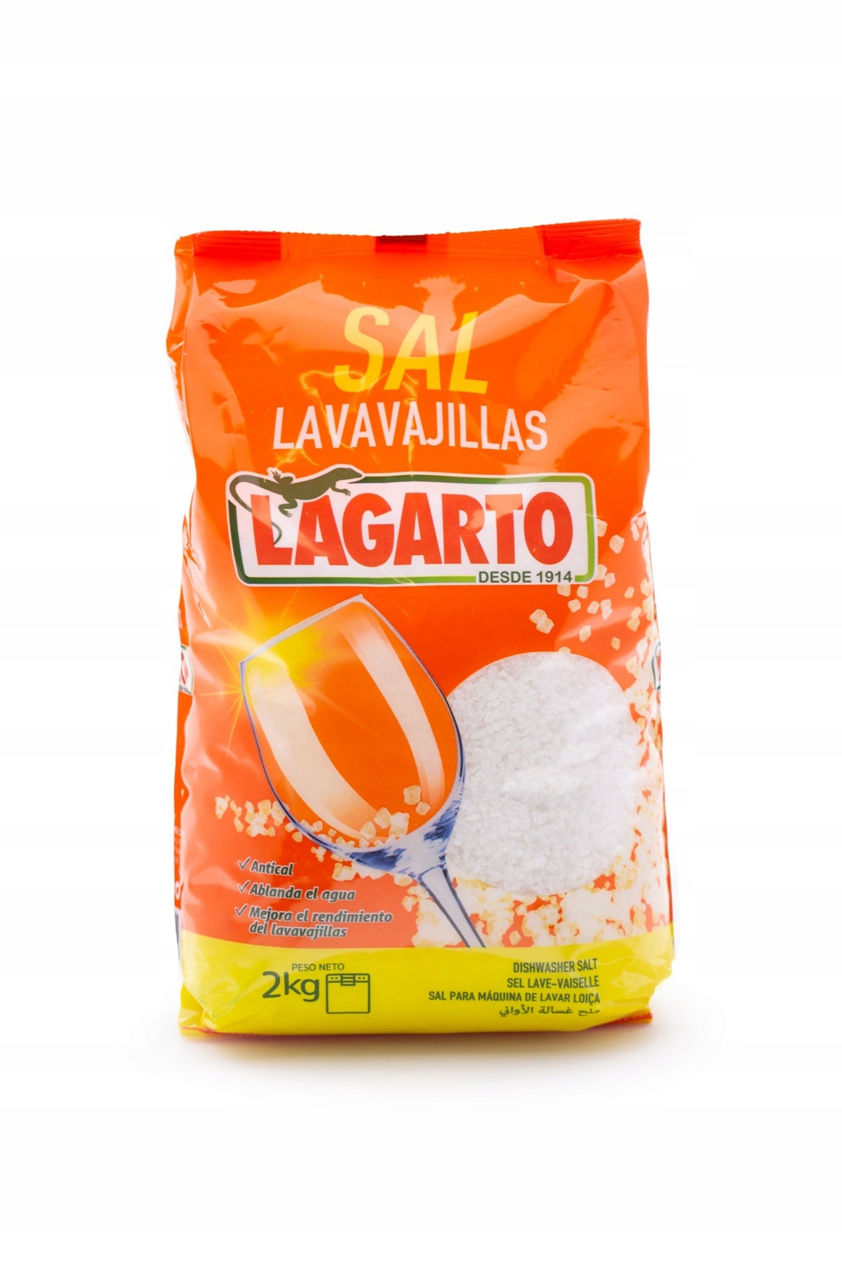 DISHWASHER SALT LAGARTO WATER SOFTENING SPANISH COARSE 2KG