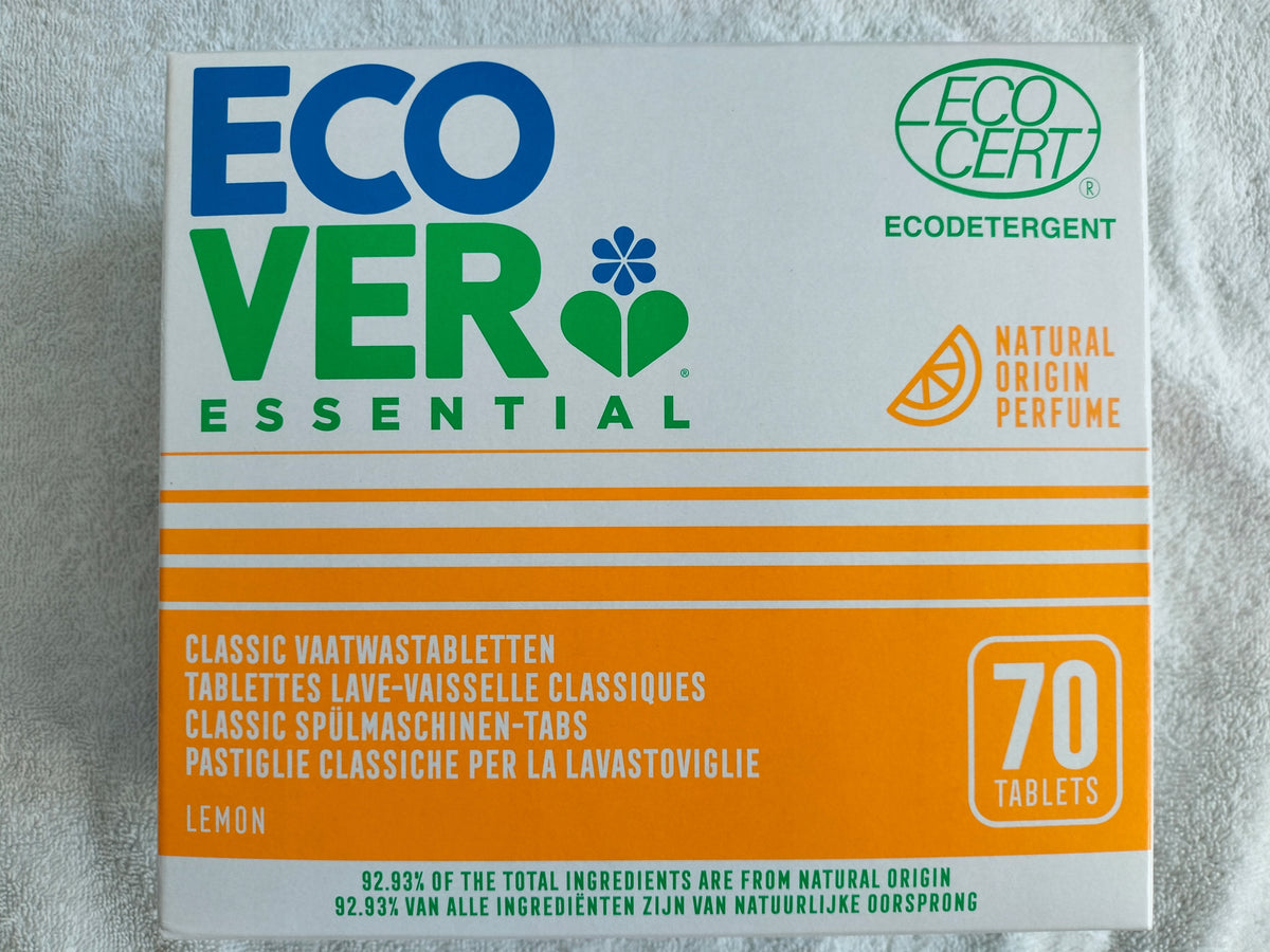 DISHWASHER TABLETS ECOVER ESSENTIAL CLASSIC LEMON 70PCS. 1,4KG. WITH DE