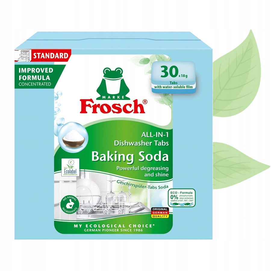 DISHWASHER cube TABLETS Frosch sodium 2x30 pcs. Packaging status original