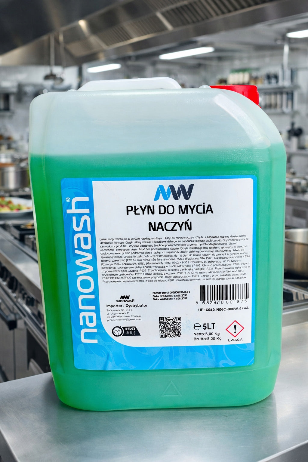 DISHWASHING LIQUID 5 LT NANOWASH Manufacturer code NW-00009