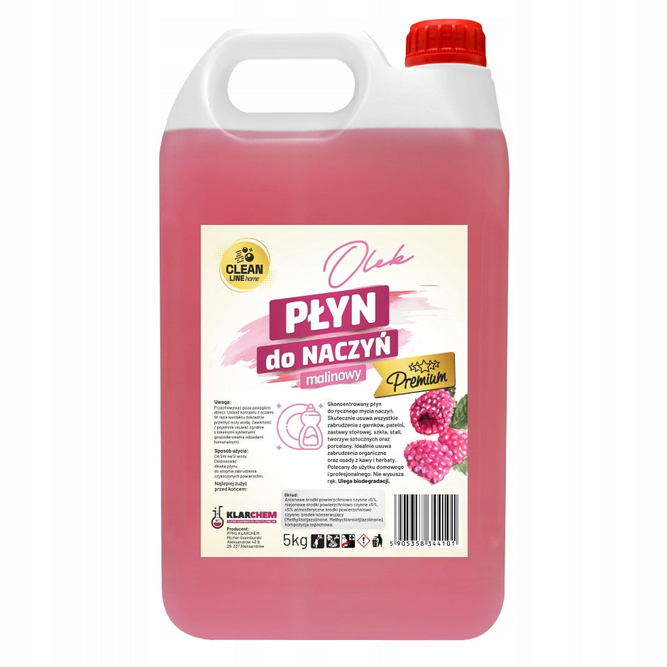 DISHWASHING LIQUID 5L RASPBERRY EFFICIENT STOCK