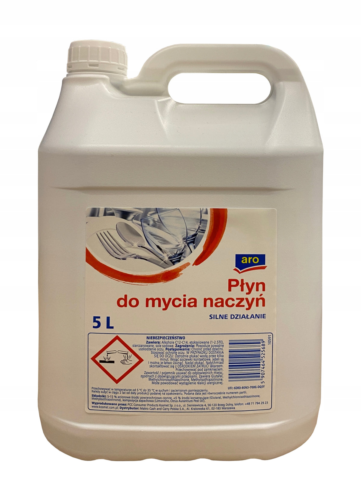 DISHWASHING LIQUID STRONG EFFICIENT ACTION 5L ARO