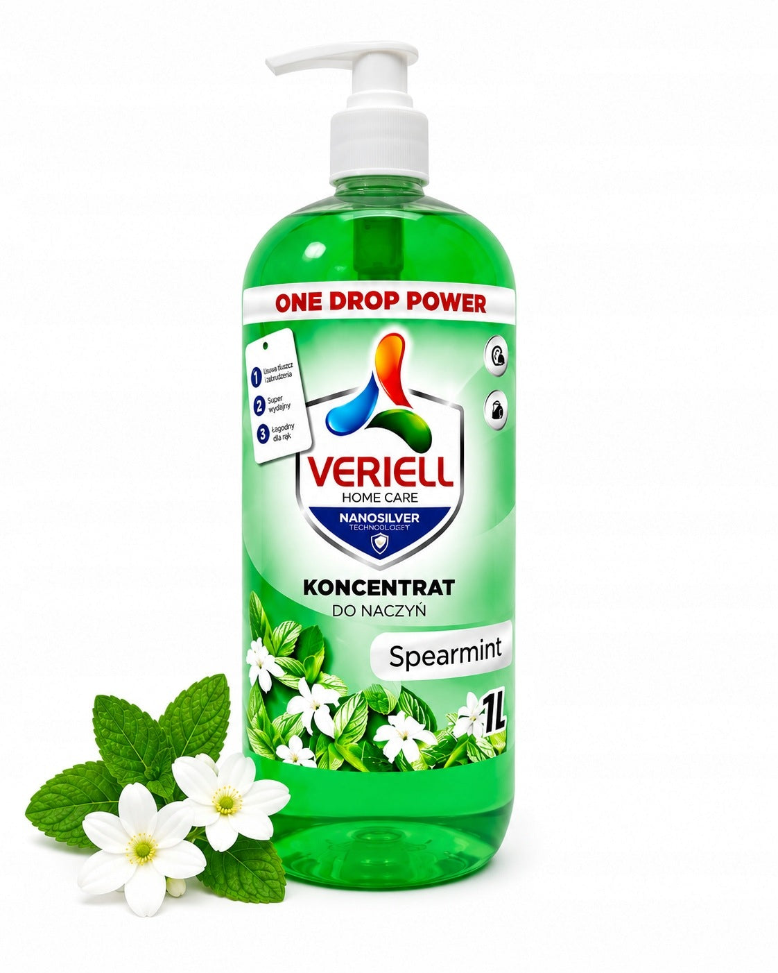 DISHWASHING LIQUID VERIELL MINT 1000 ML SPEARMINT CONCENTRATE
