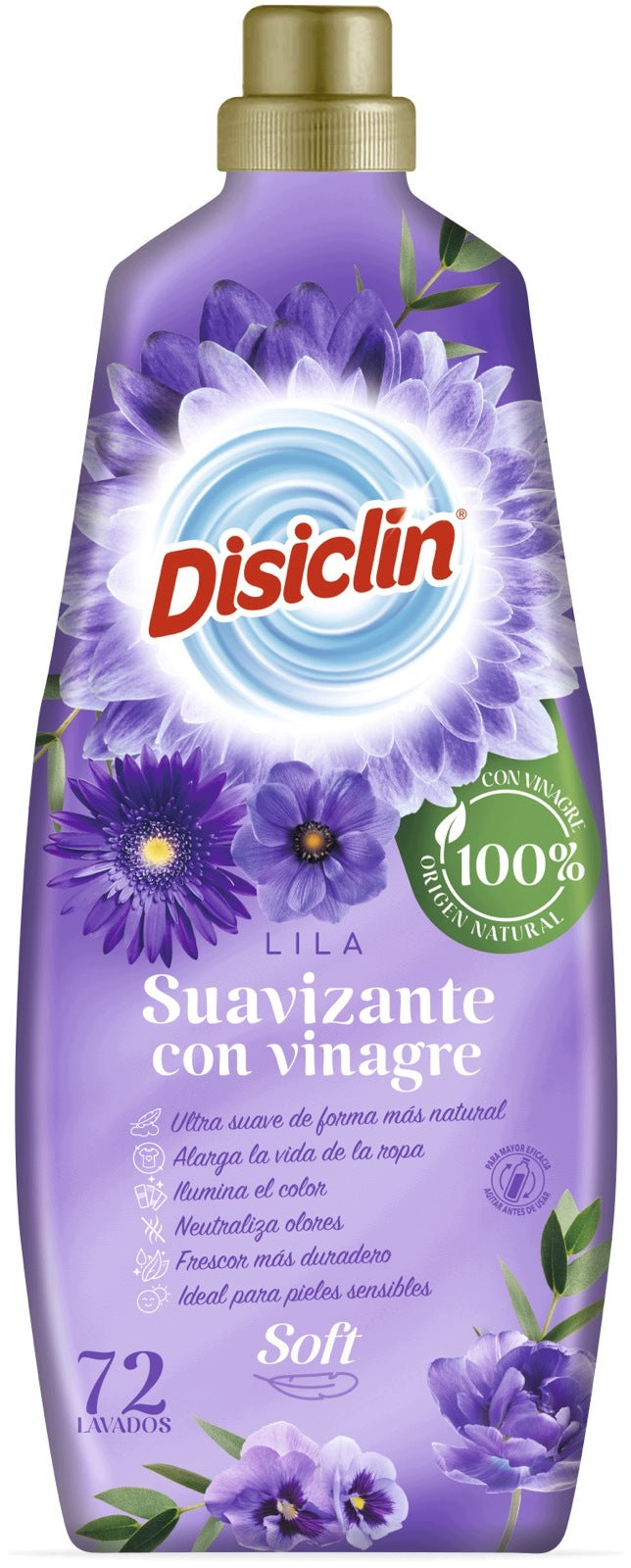 DISICLIN LILA Vinegar Softener Color Protection 72 Rinses 1300ml