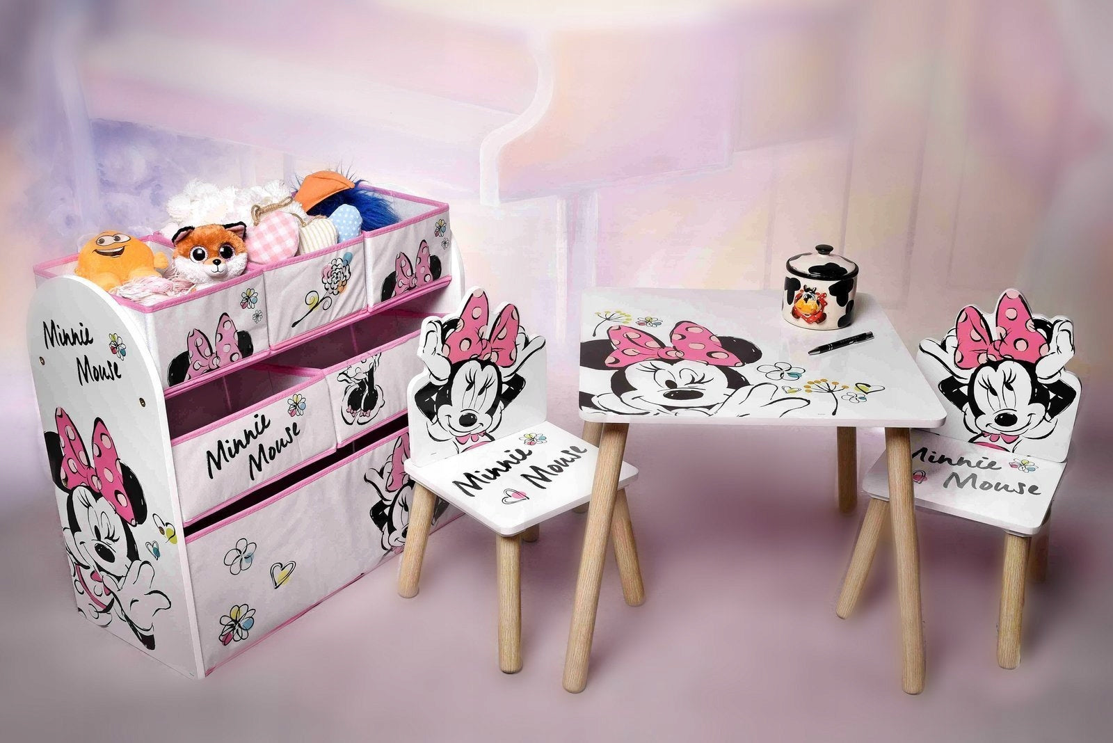 DISNEY MOUSE MINNIE MICA BOOKCASE CONTAINER ORGANIZER Manufacturer code 470MNE