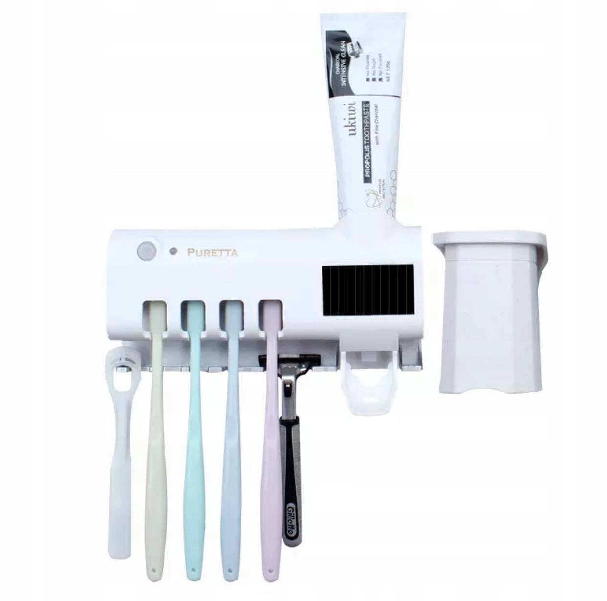 DISPENSER AND TOOTHBRUSH HANGER UV TOOTHBRUSH STERILIZER