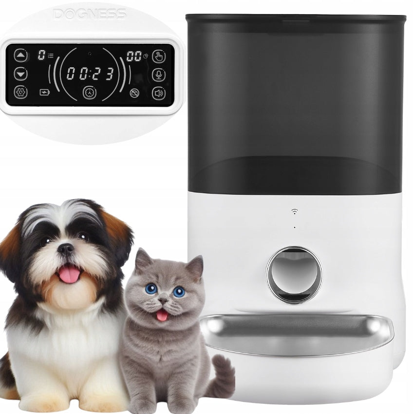 DISPENSER FEEDER AUTOMATIC cat dog food programmer DOGNESS 4 l