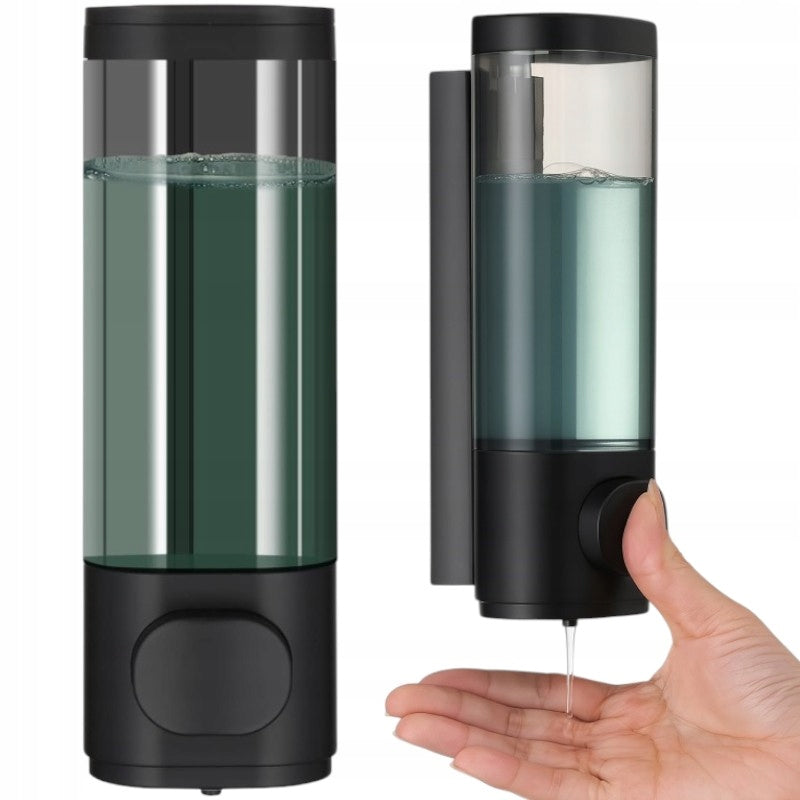 DISPENSER WALL MOUNTED SOAP DISPENSER SHOWER GEL BLACK 300 ML