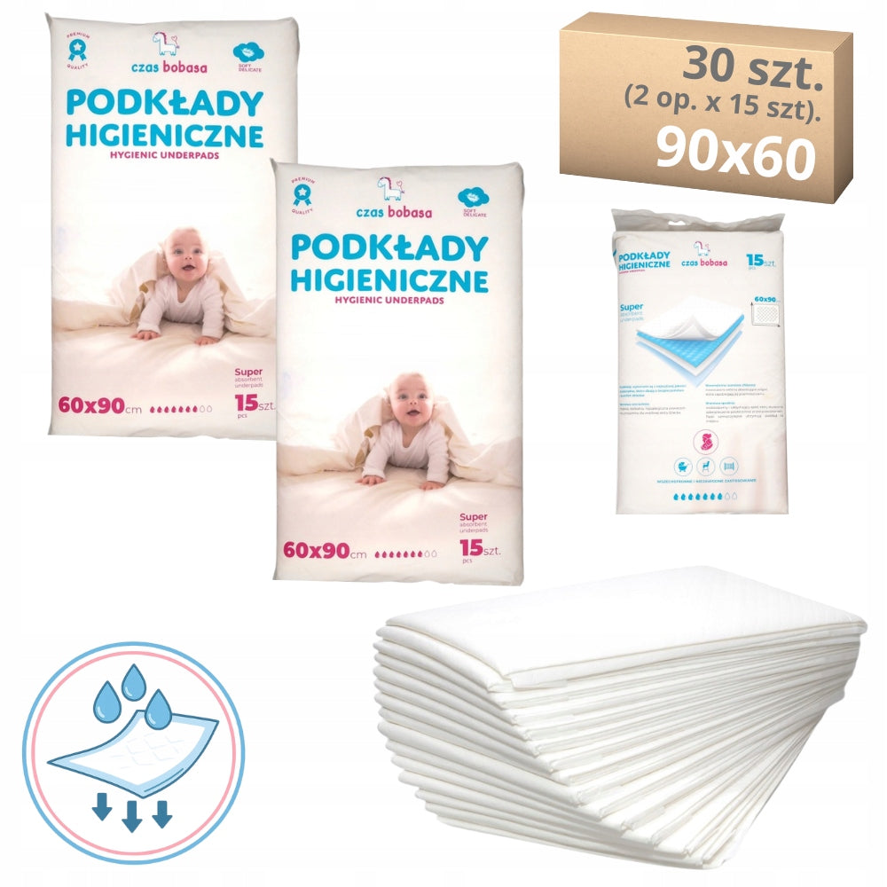 DISPOSABLE FOUNDATION 90x60 HYGIENE FOUNDATIONS changing table ADHESIVES 30 pcs
