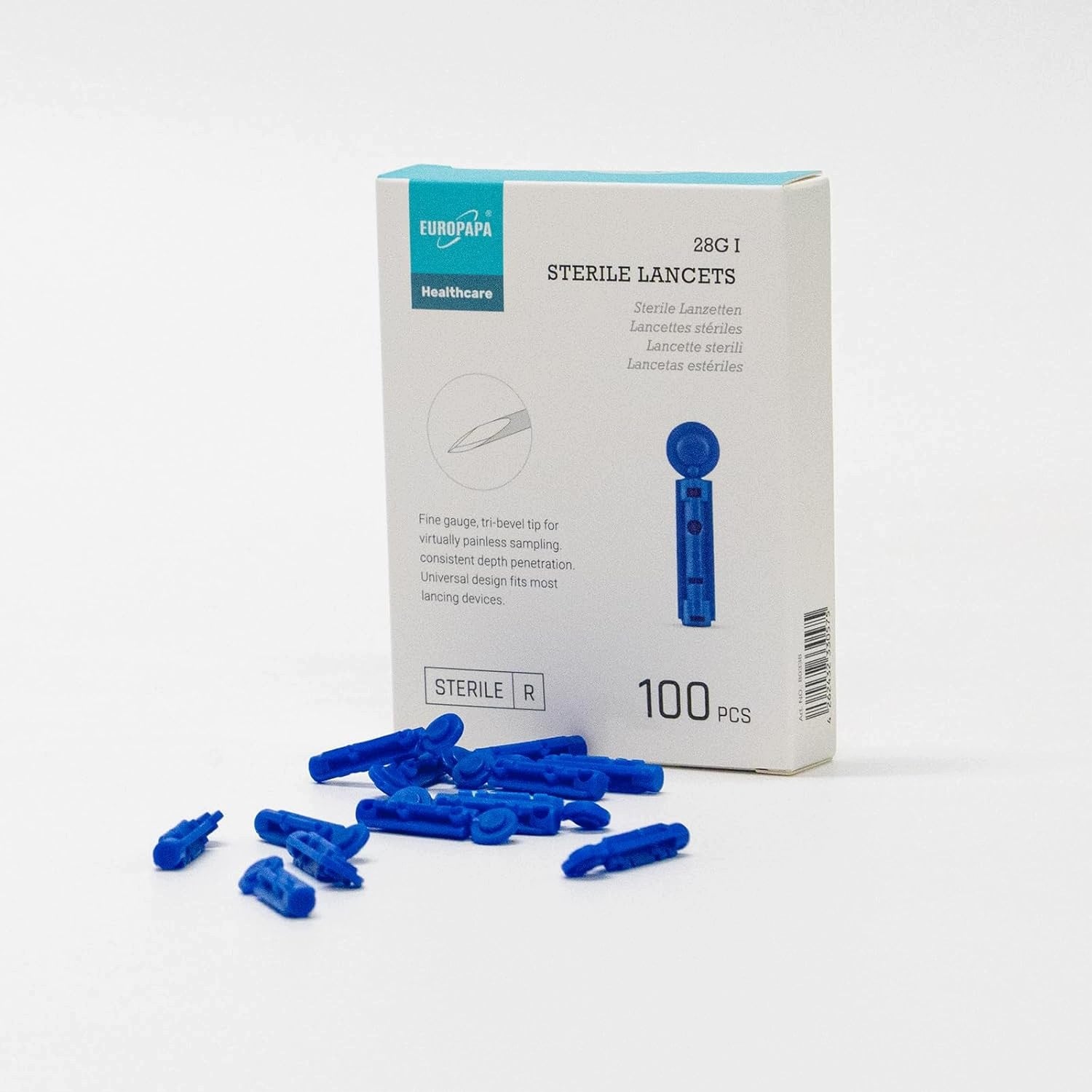 DISPOSABLE STERILE LANCETS FOR GLUCOSE METER 100 PCS Medical device no