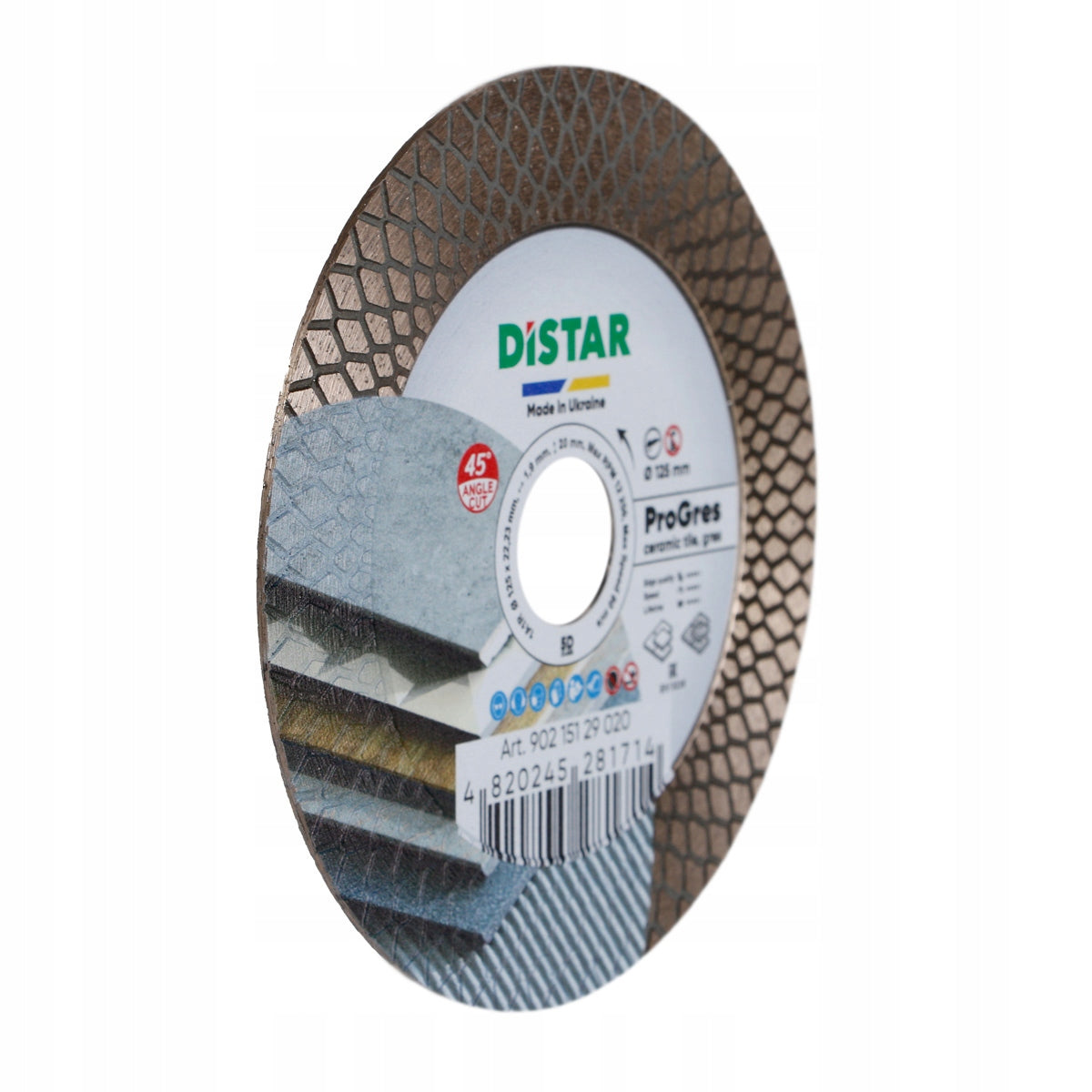 DISTAR PRO GRES CUTTING DISC 45 degree 125mm cutting and grinding Series TARCZA DISTAR PRO GRES DO CIĘCIA 45 125