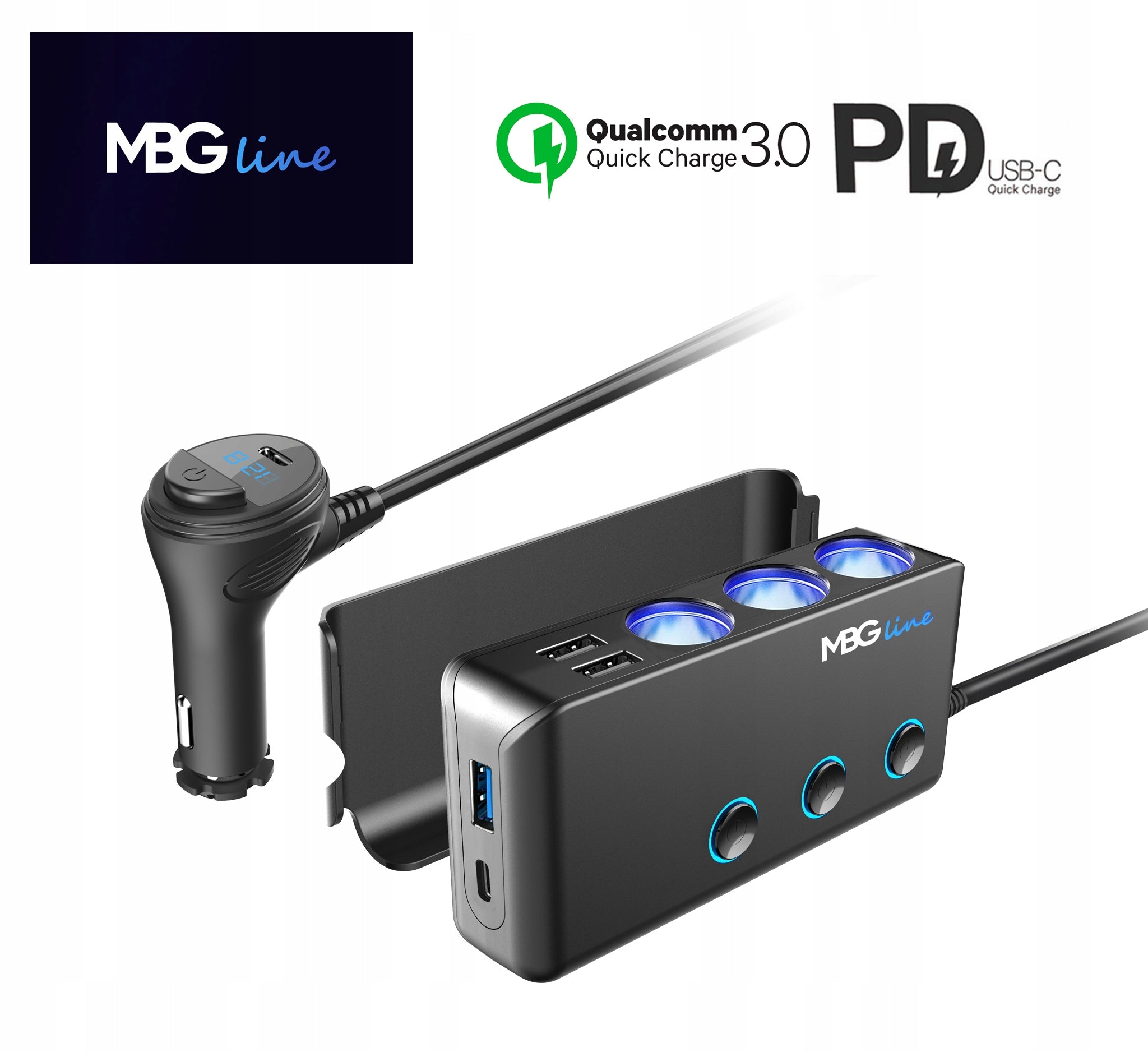 DISTRIBUTOR 12-24V 4xUSB QC PD Manufacturer MBG Line