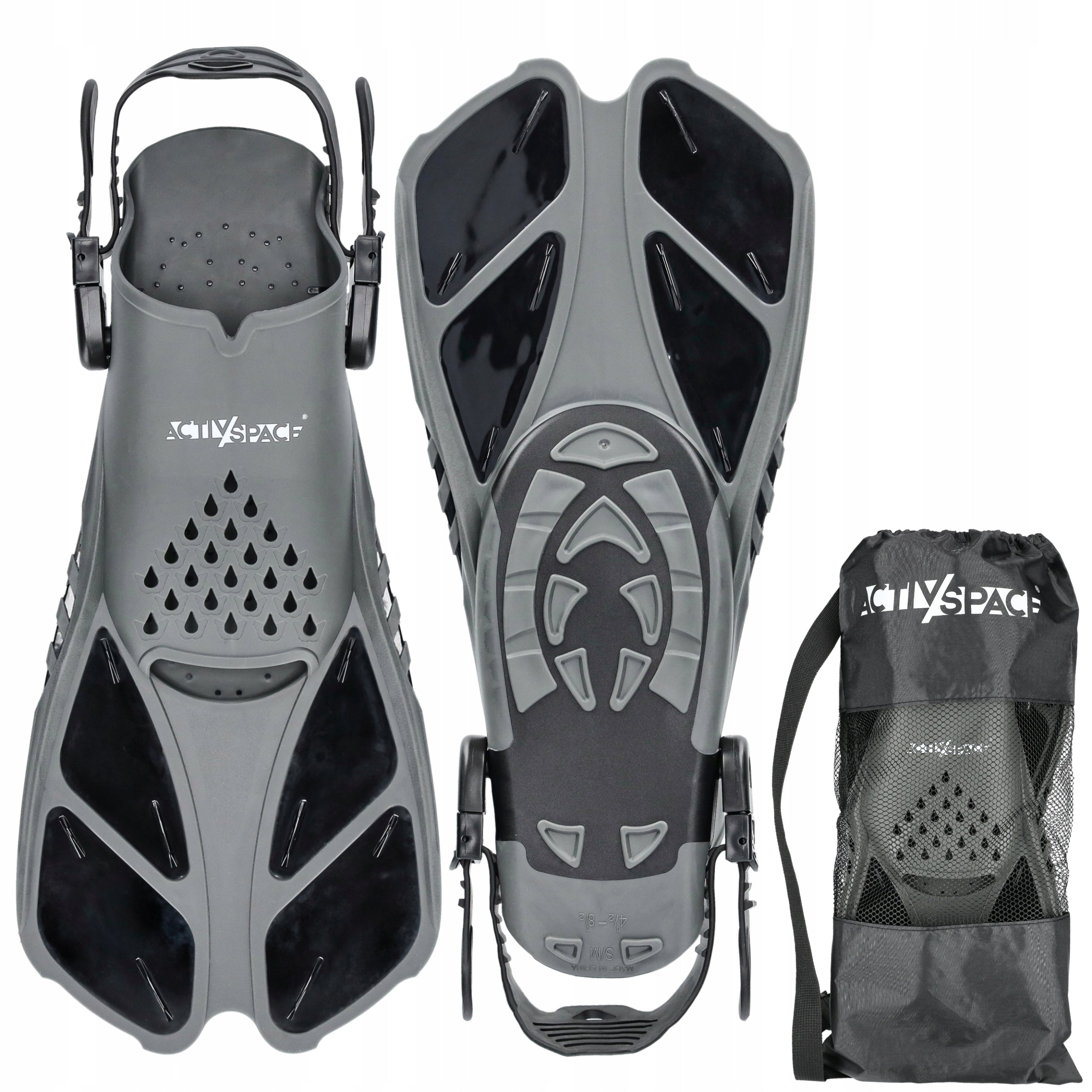 DIVING FINS SNORKELING ADJUSTABLE SHORT 43-47