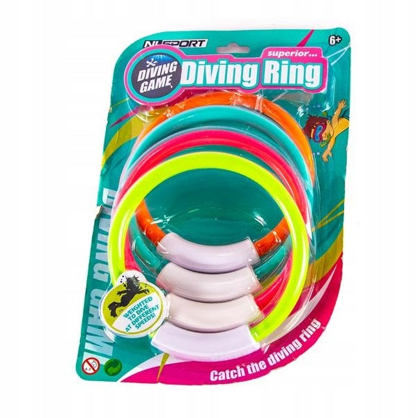 DIVING HOOPS POOL WATER TOYS 4pcs