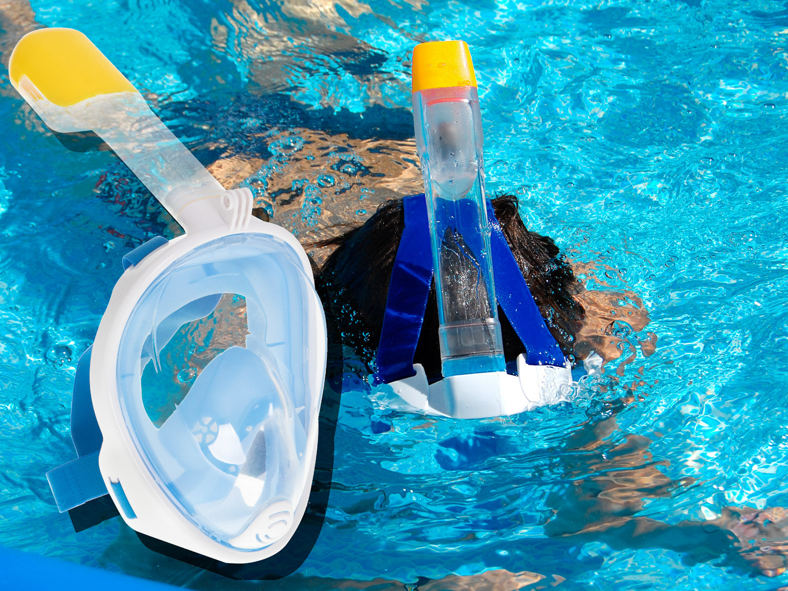 DIVING MASK DIVING FOLDING FULL FACE L/XL BLUE Brand Ikonka