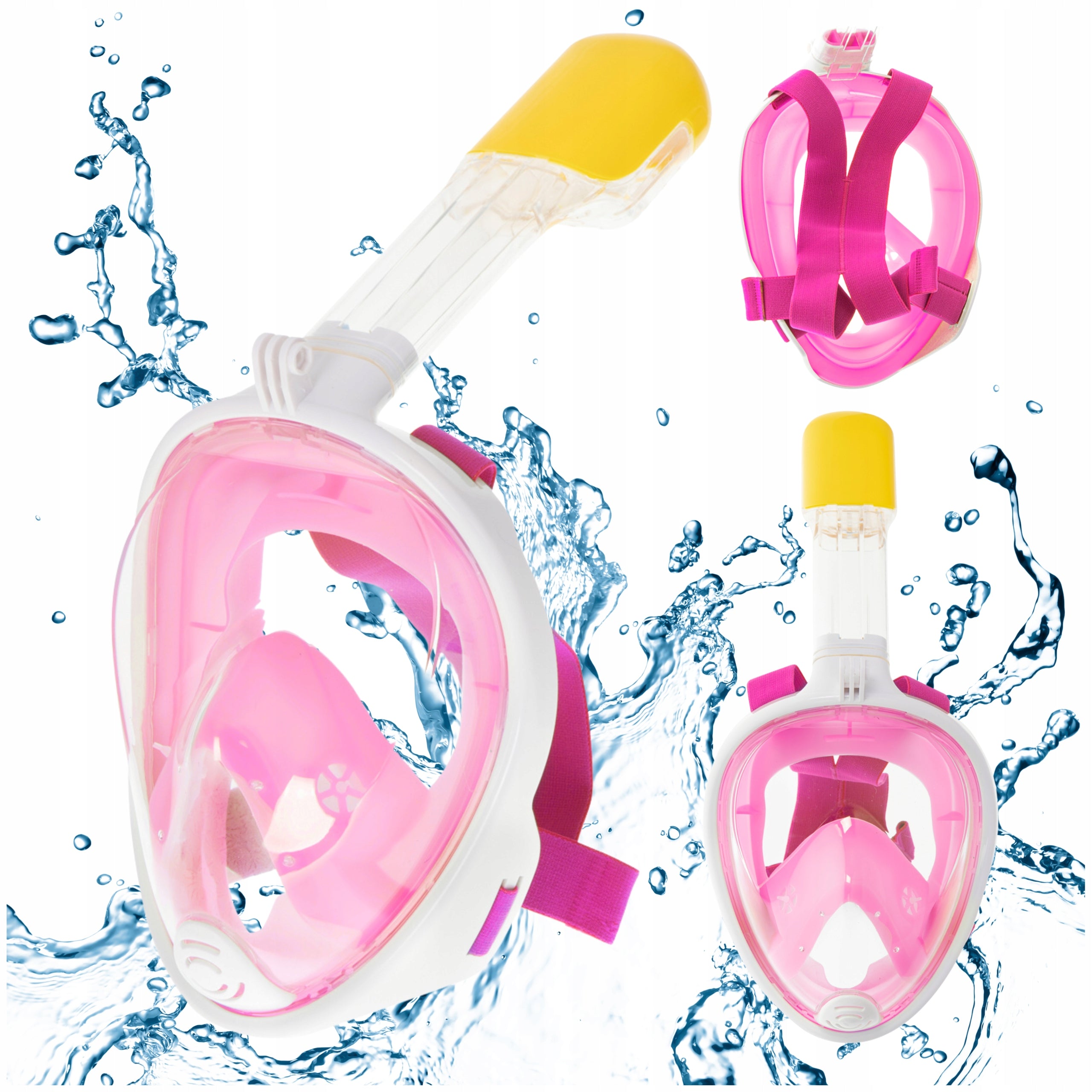 DIVING MASK DIVING FOLDING FULL FACE S/M PINK