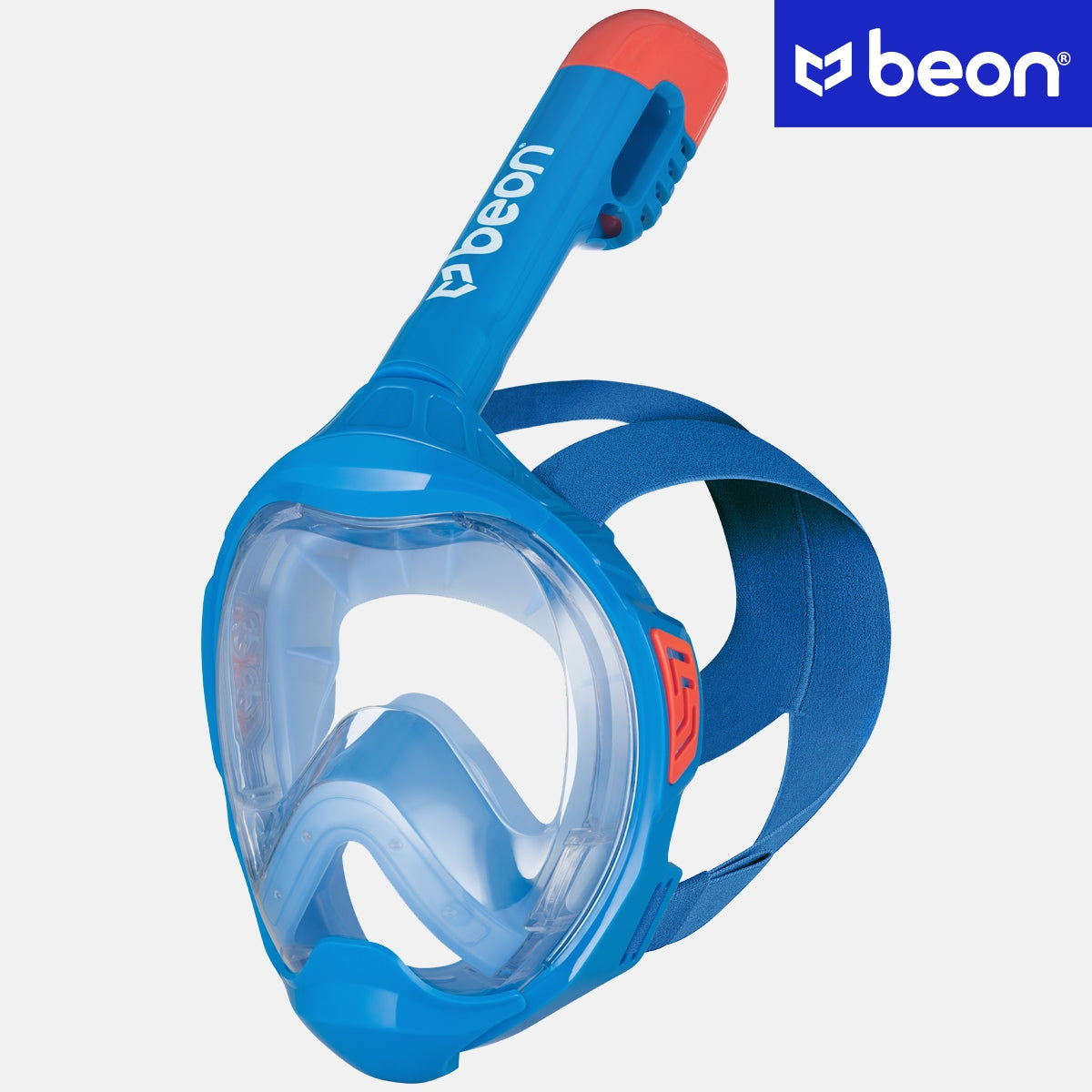 DIVING MASK FOR CHILDREN FULL FACE FOR SWIMMING SKORKELING BEON Color blue