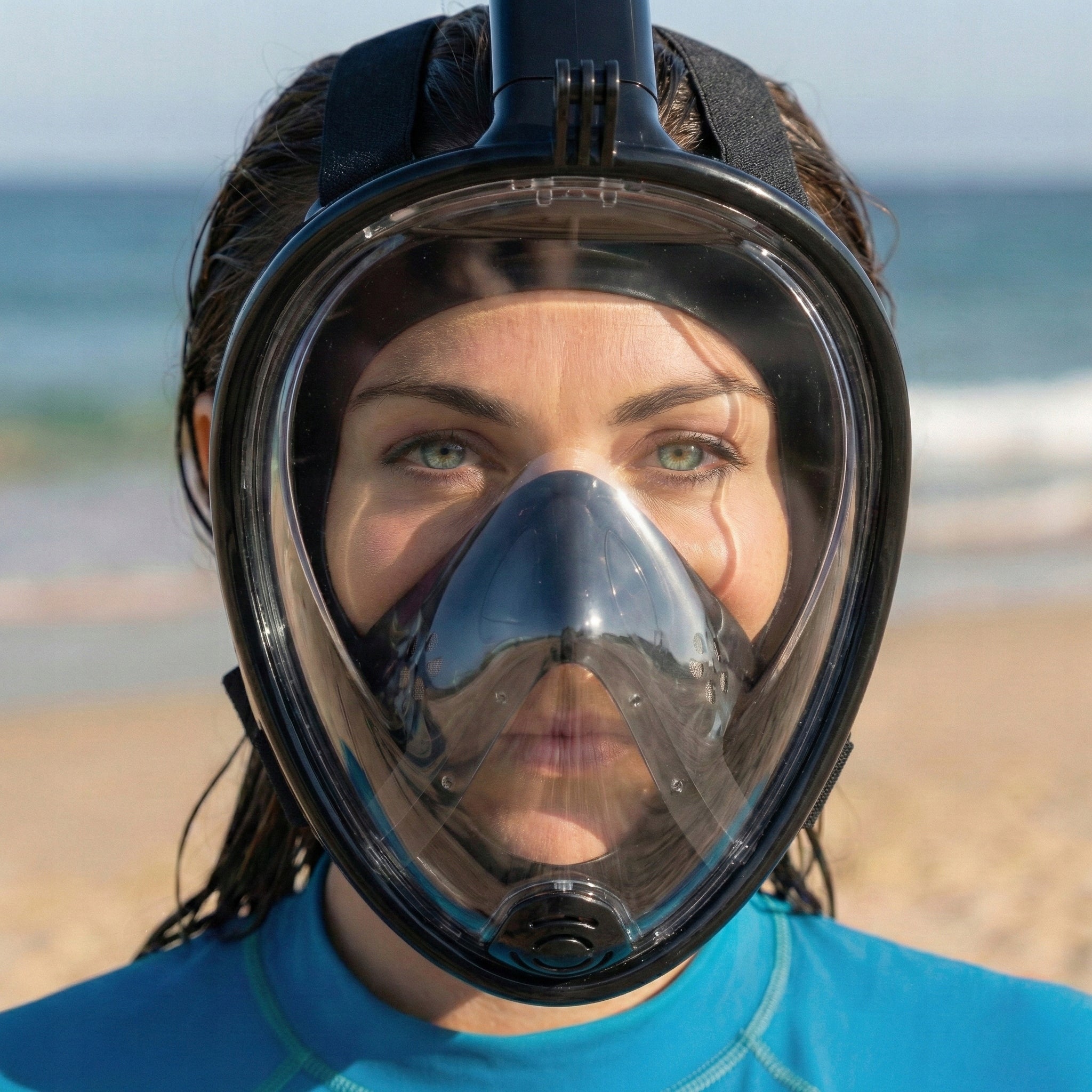 DIVING MASK FULL FACE FOR SWIMMING NON-PAIRING AntiFog S/M Manufacturer code Maska do snorkelingu (1 rurka) S/M