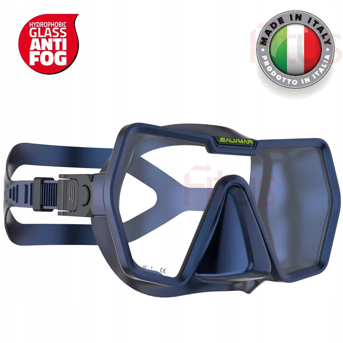 DIVING MASK SALVIMAR DRAKE ANTIFOG FREEDIVING PANORAMIC HUNTING BLUE Packaging status original