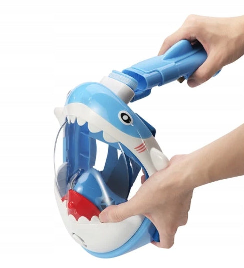 DIVING MASK SNORKELING FOR CHILDREN FULL FACE KIDS BLUE Color blue