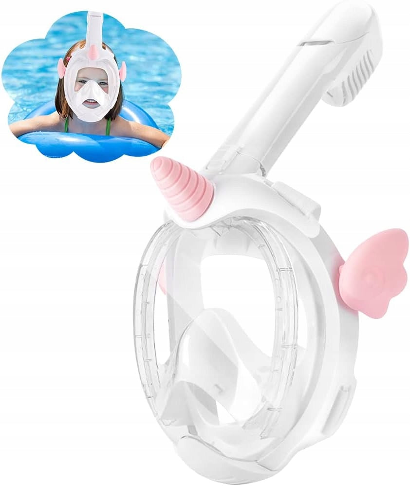 DIVING MASK SNORKELING FOR CHILDREN UNICORN KIDS WHITE Manufacturer code RE-973