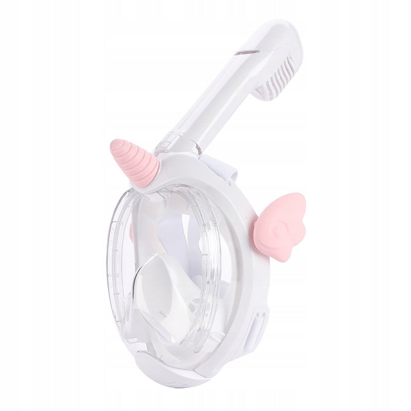 DIVING MASK SNORKELING FOR CHILDREN UNICORN KIDS WHITE