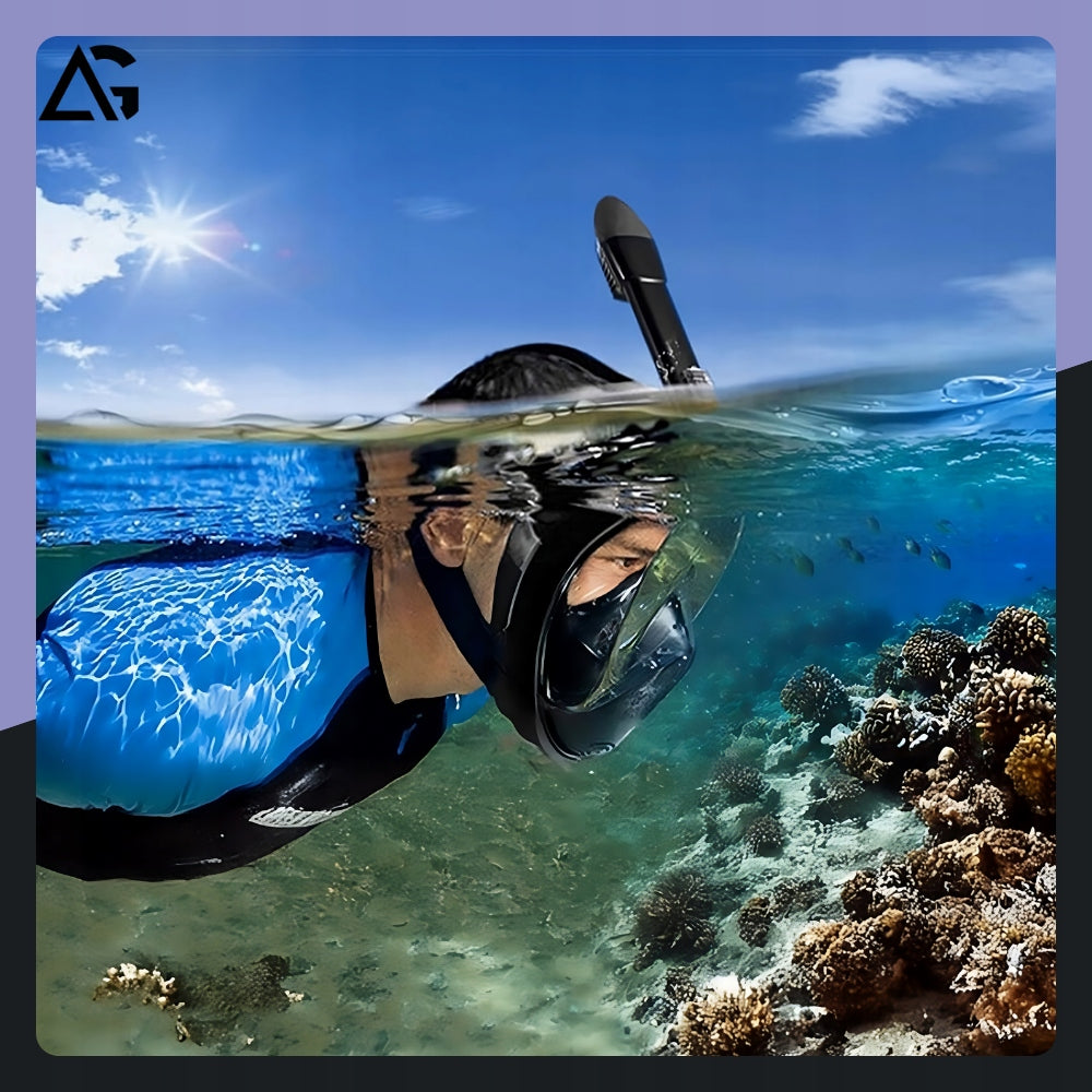 DIVING MASK SNORKELING FULL FACE FOR ADULTS L/XL Kind full face with tube