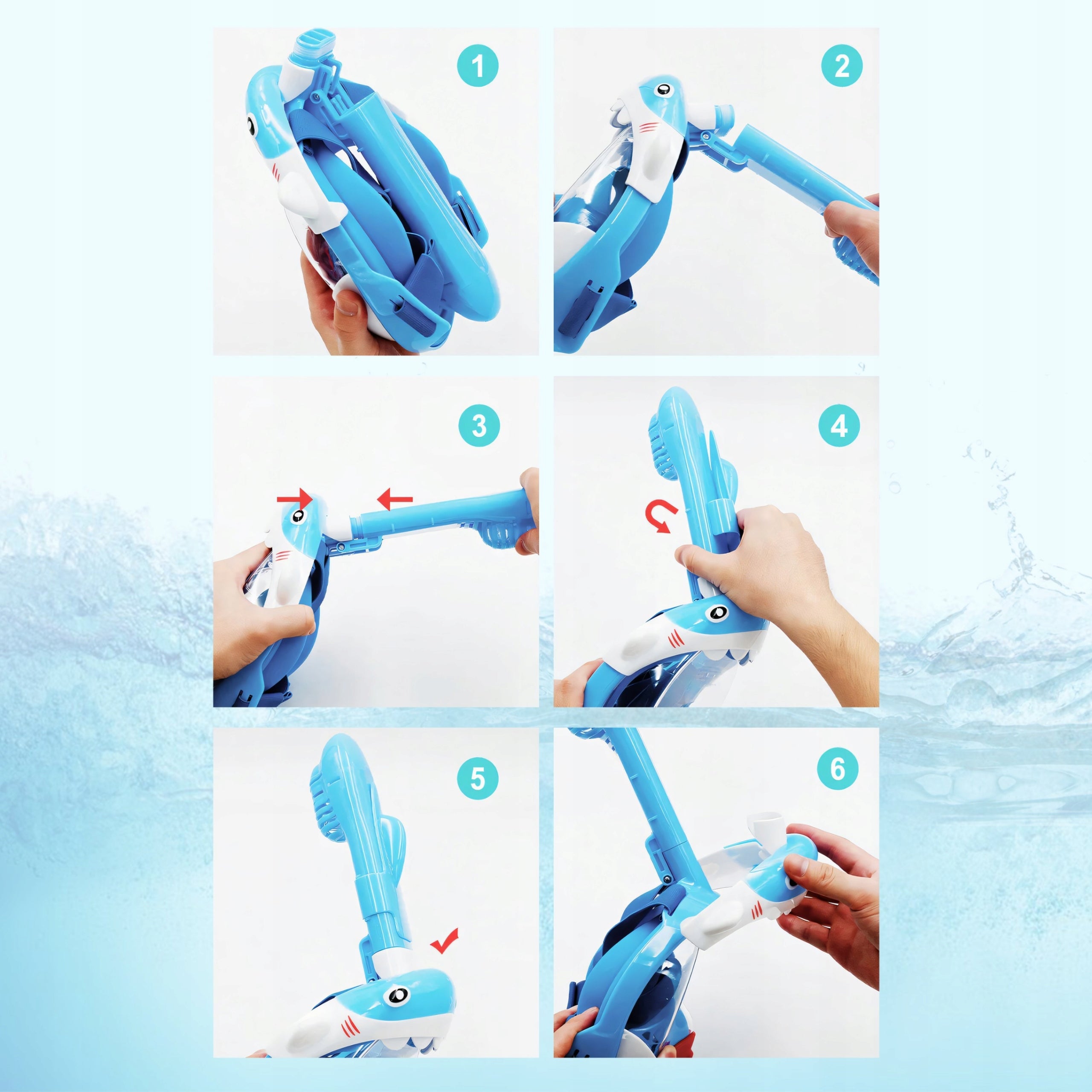 DIVING MASK SNORKELING FULL FACE S/XS FOR SWIMMING FOR CHILDREN Packaging status original