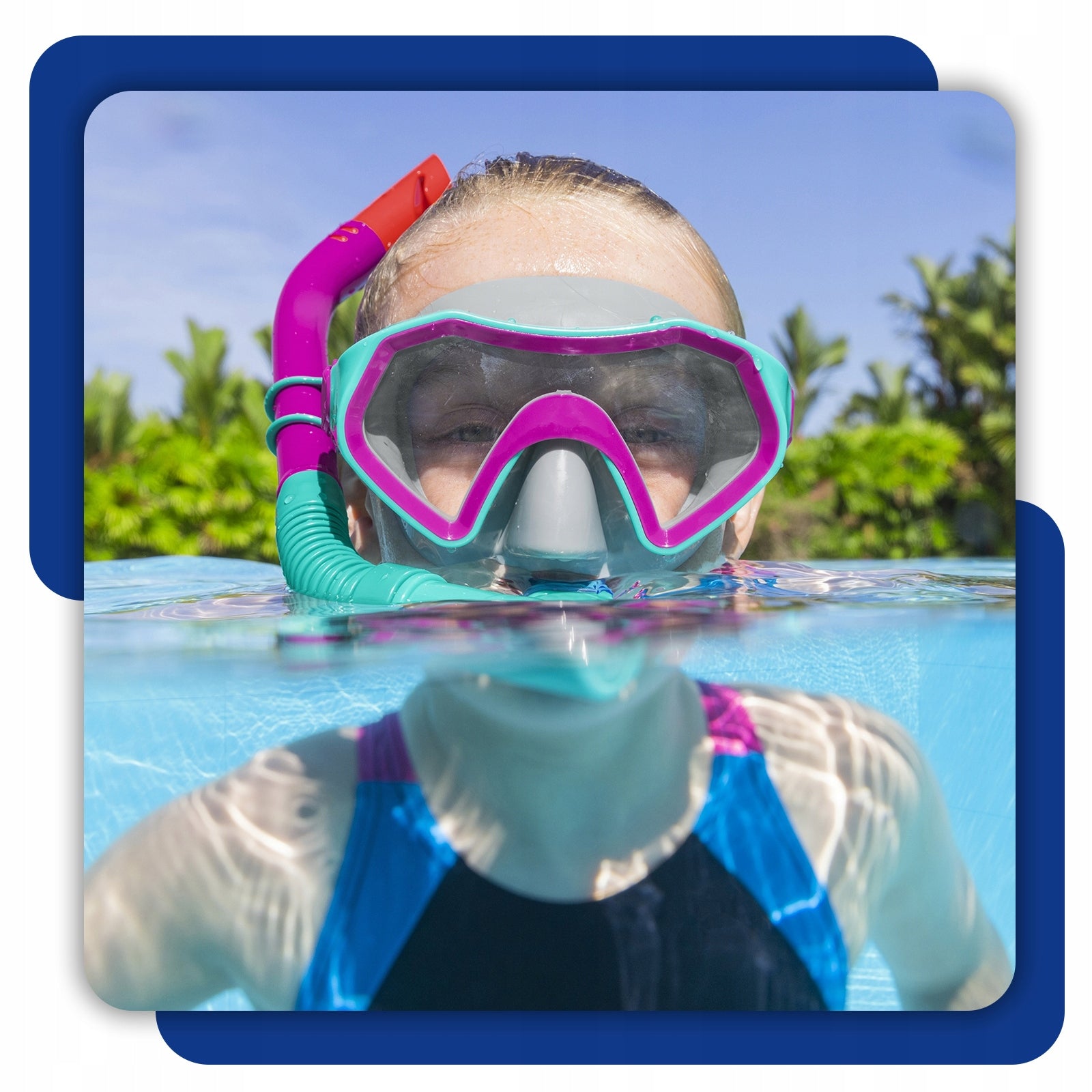 DIVING MASK TUBE SET BESTWAY 24025 SWIMMING GOGGLES UV 7+ Manufacturer code FSTR-24025/25