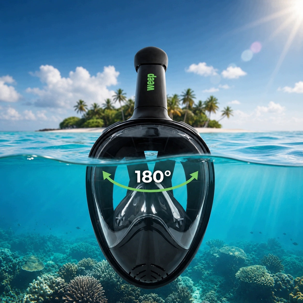 DIVING MASK WEEP Dive-Y SNORKELING FULL FACE NO FOG L/XL Manufacturer code MASKA DO NURKOWANIA SNORKELINGU WEEP Dive-Y