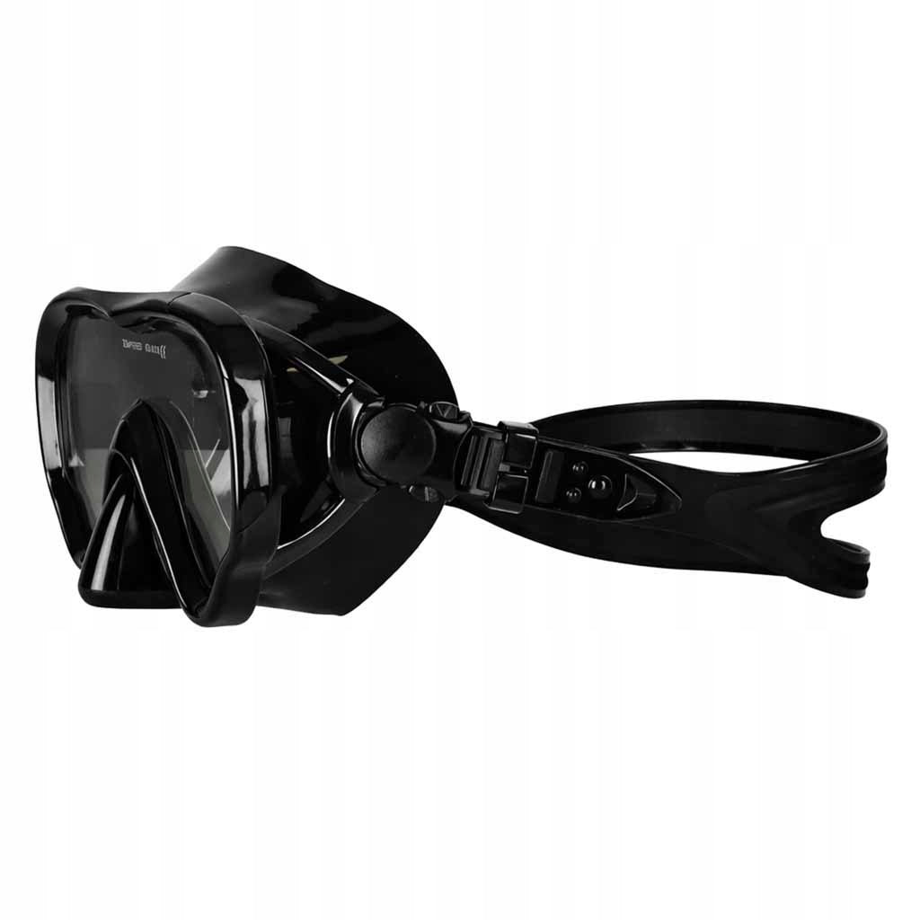 DIVING MASK WITH DRY SNORKEL PANORAMIC 180° SNORKELING Color black