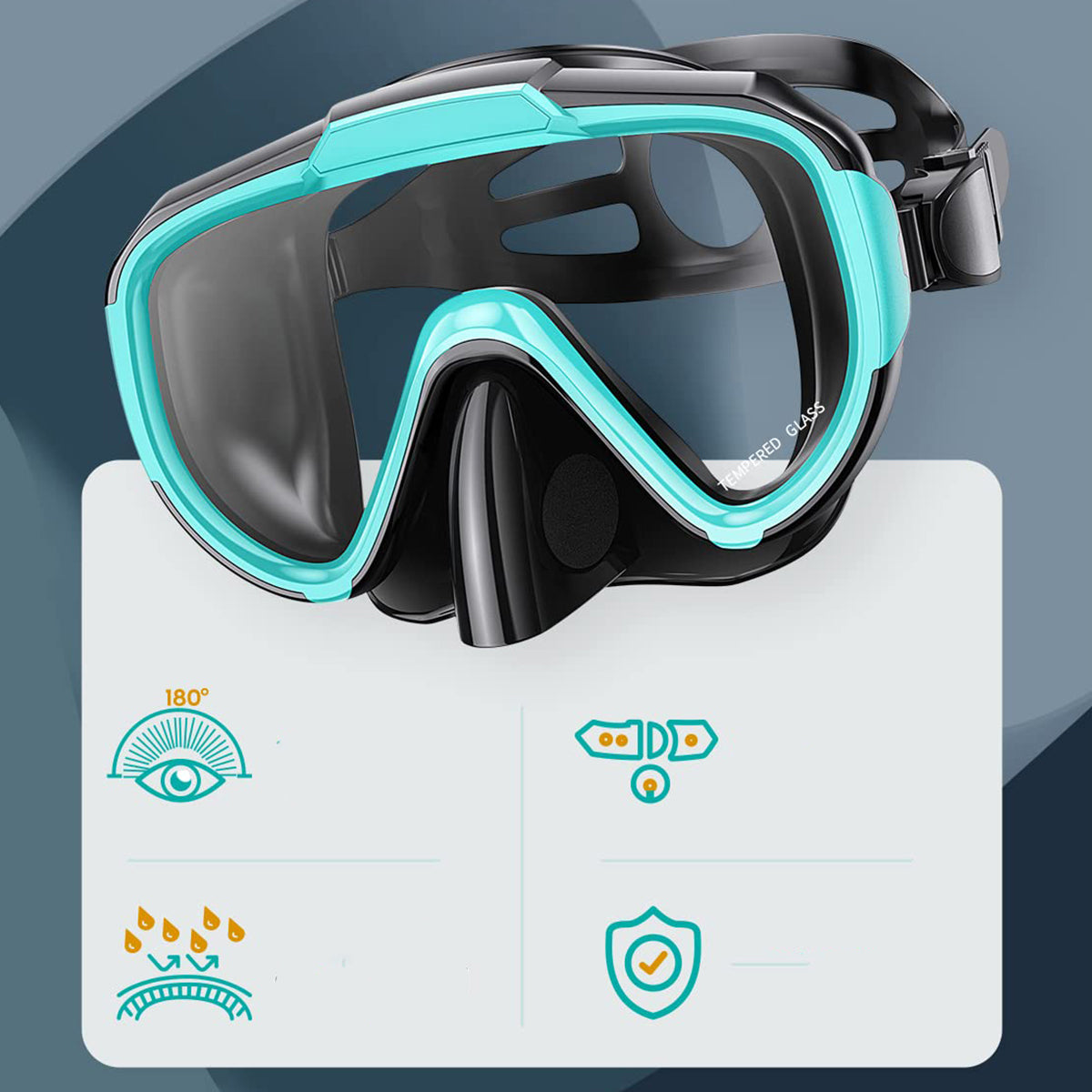 DIVING SET MASK AND SNORKEL GLASSES AND SNORKELING TUBE Model 4059635536404